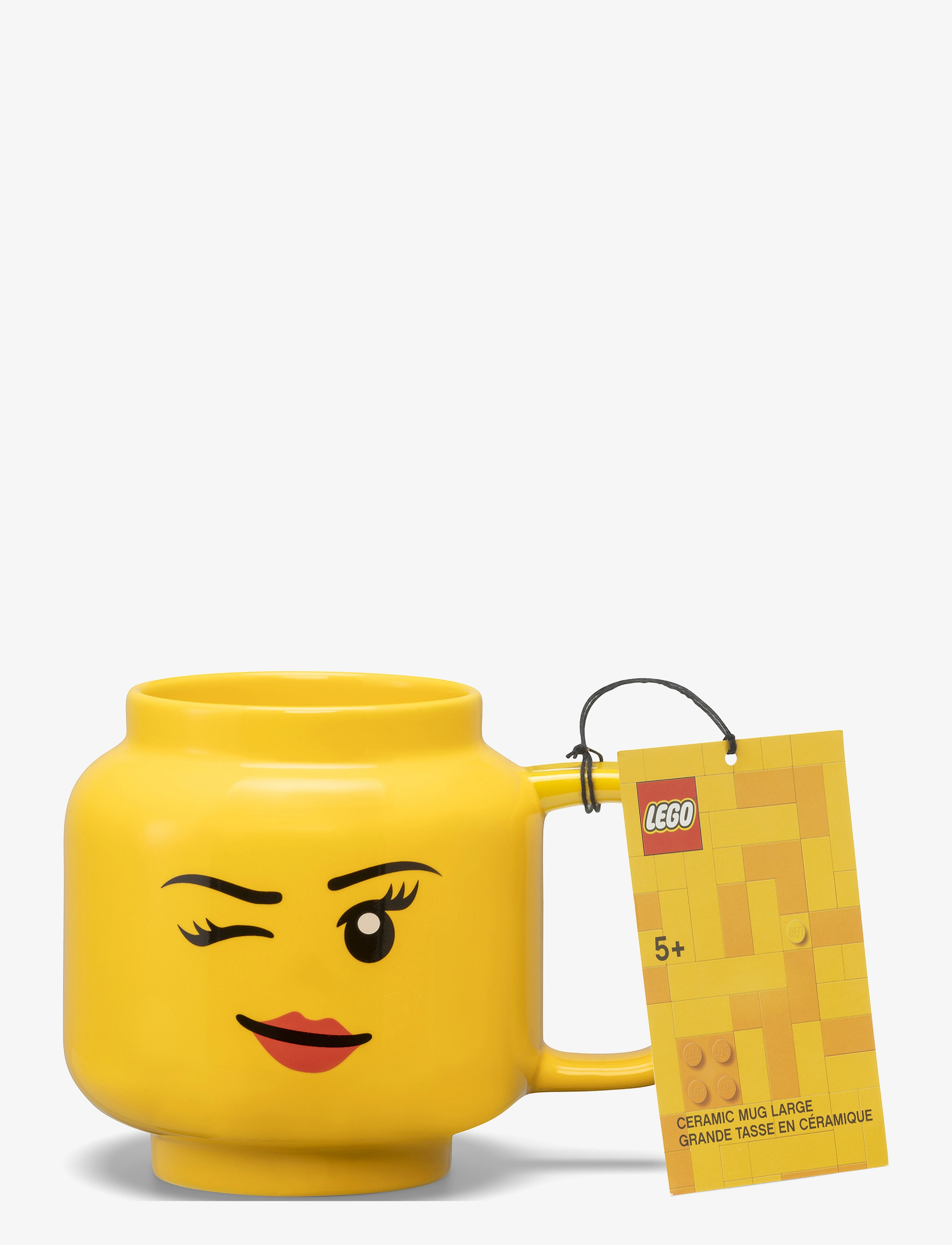 LEGO STORAGE - LEGO Ceramic Mug Large Winking Girl - koppar & muggar - bright yellow - 1