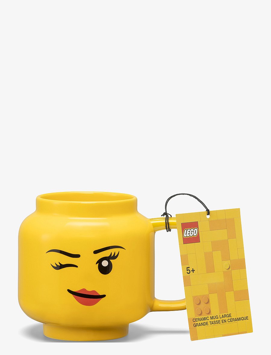LEGO STORAGE - LEGO Ceramic Mug Large Winking Girl - koppar & muggar - bright yellow - 1