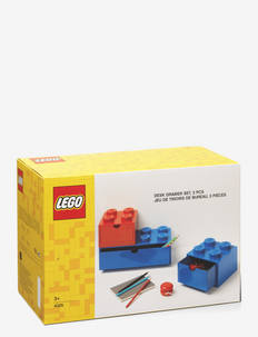 LEGO DESK DRAWER SET - BLUE & RED, LEGO STORAGE