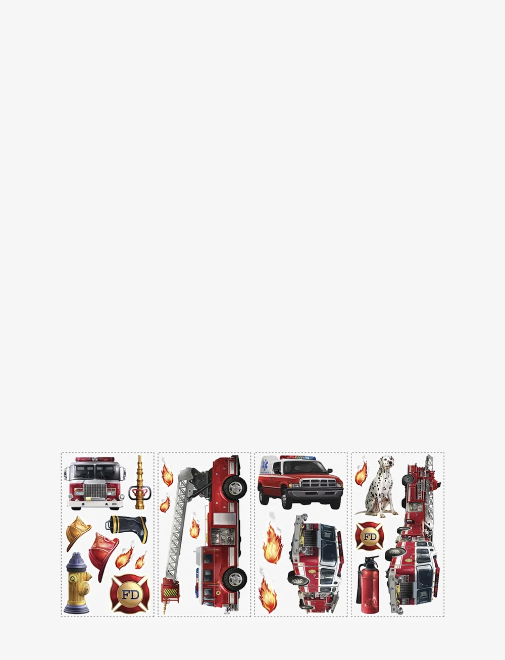 RoomMates - Wallstickers - Fire Brigade/Fire Trucks - fahrzeuge - red - 2
