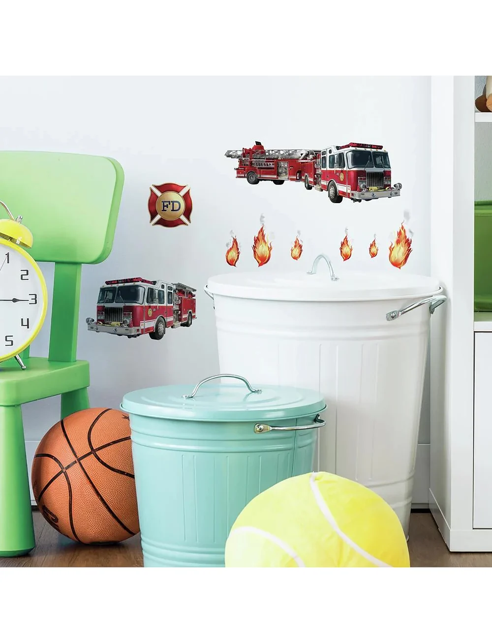 RoomMates - Wallstickers - Fire Brigade/Fire Trucks - fahrzeuge - red - 3