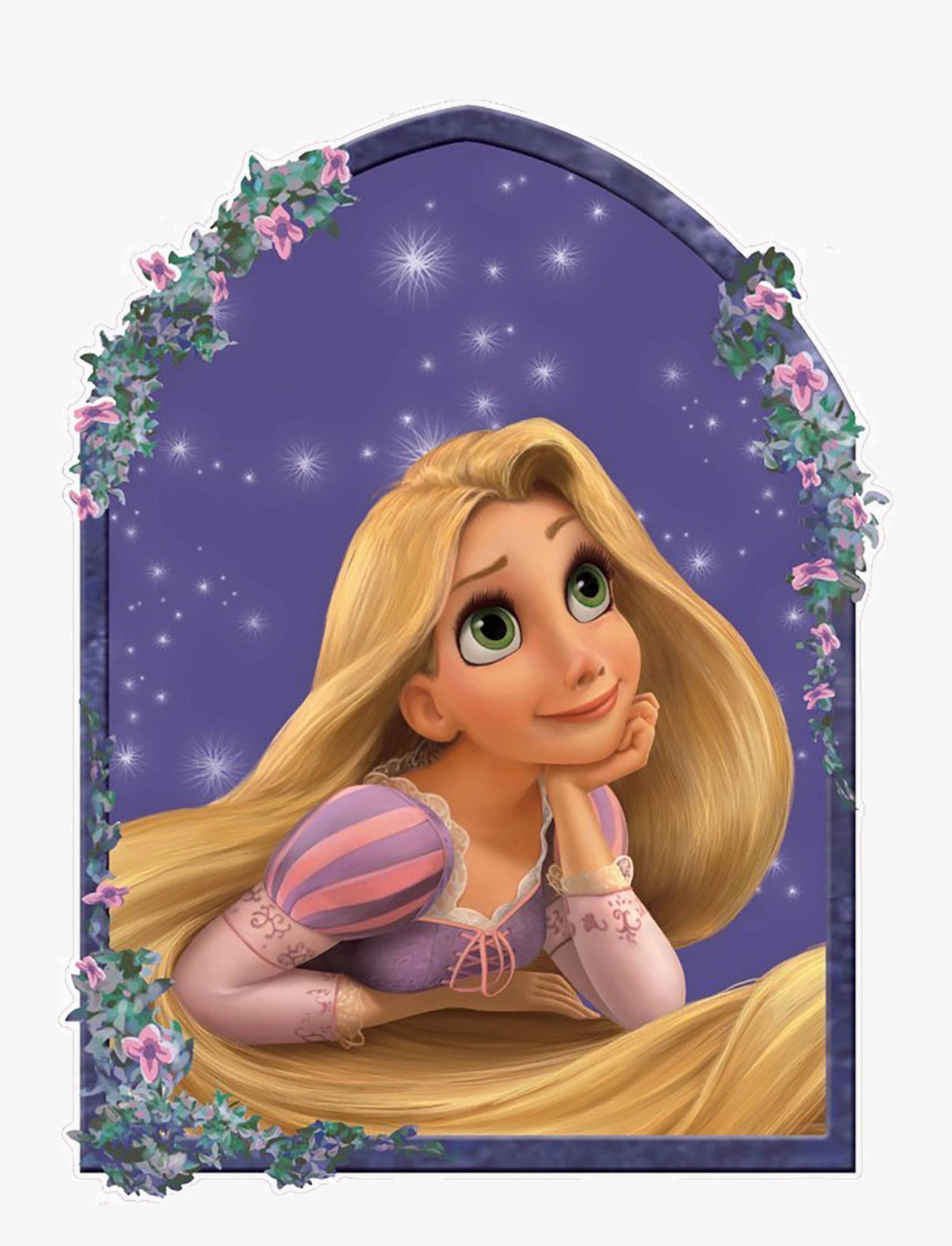 RoomMates Wallstickers Princess Rapunzel Giant, Wall Stickers, Lila, Str: ONE SIZE
