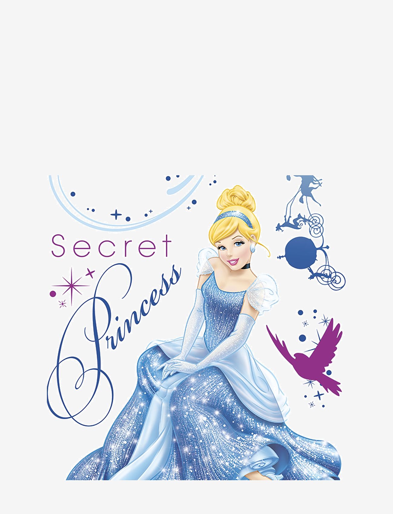 RoomMates - Wallstickers - Princess Cinderella Glamour - wandtatoos - blue - 0