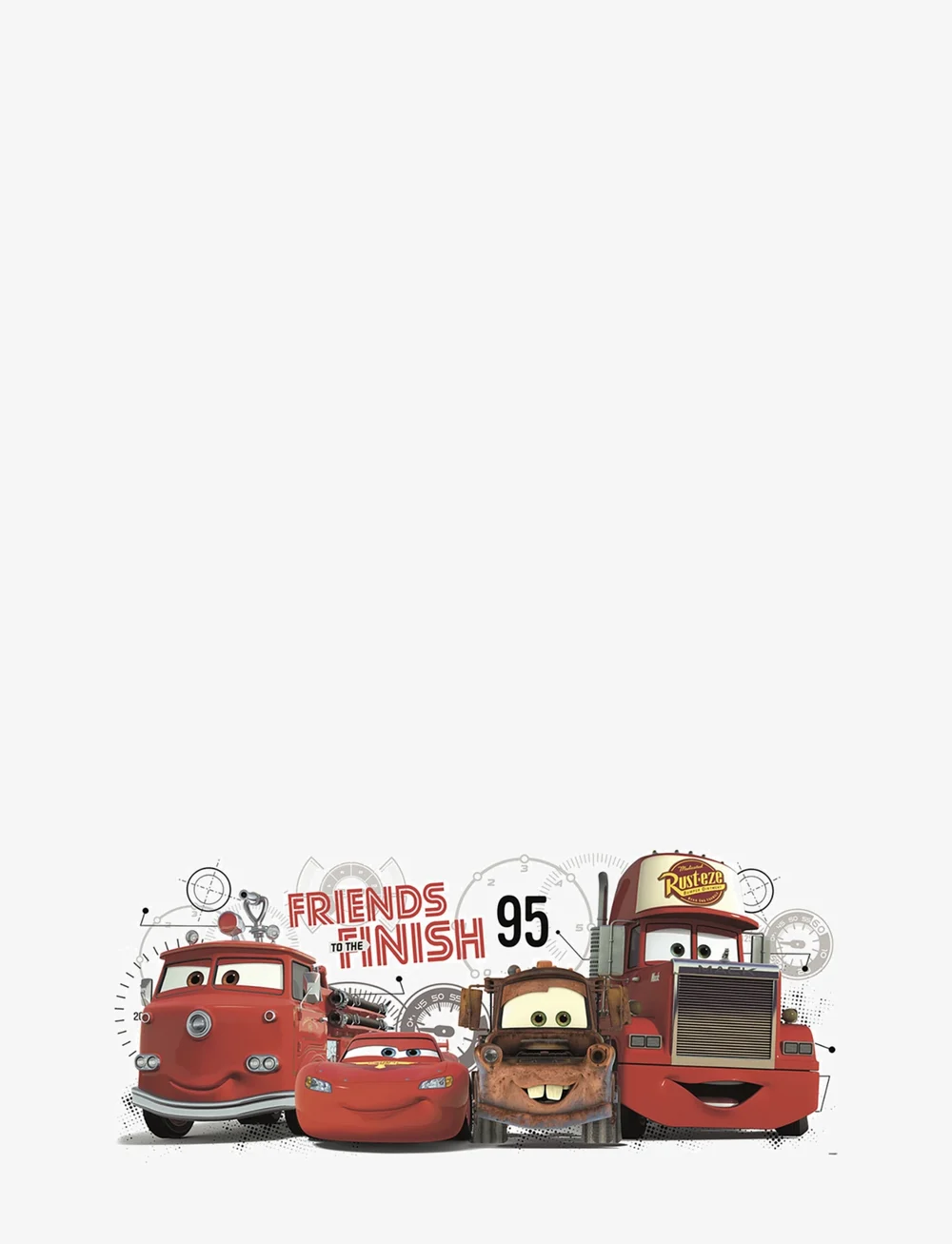 RoomMates - Wallstickers - Cars 2 Friends to Finish Giant - fahrzeuge - red - 0