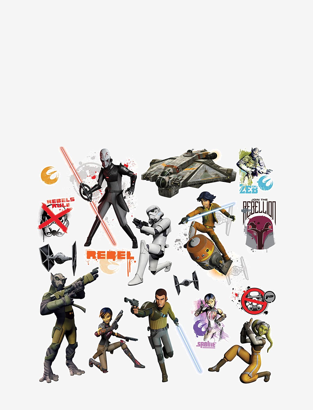RoomMates - Wallstickers - Star Wars Rebels - sienas uzlīmes - multi - 0