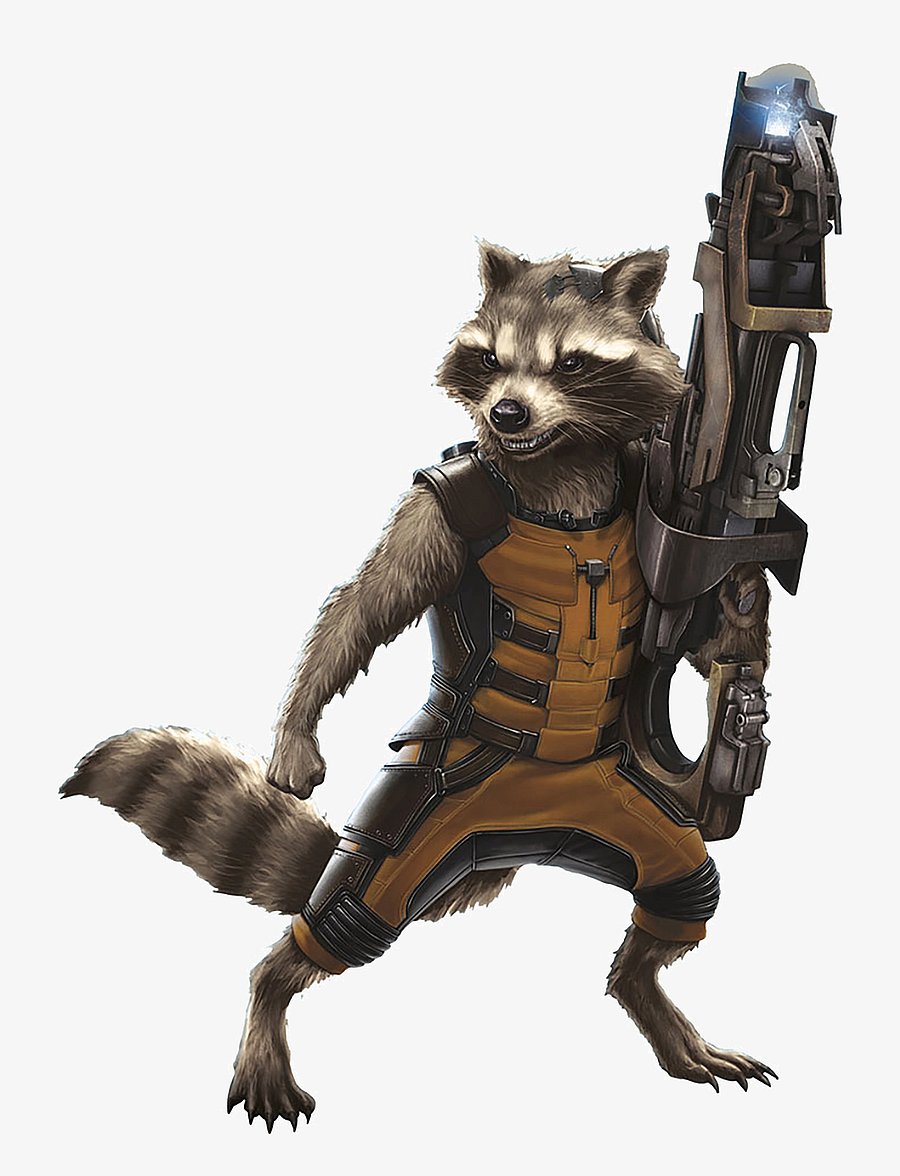RoomMates - Wallstickers - Guardians of the Galaxy Raccoon - loomad - grey - 0