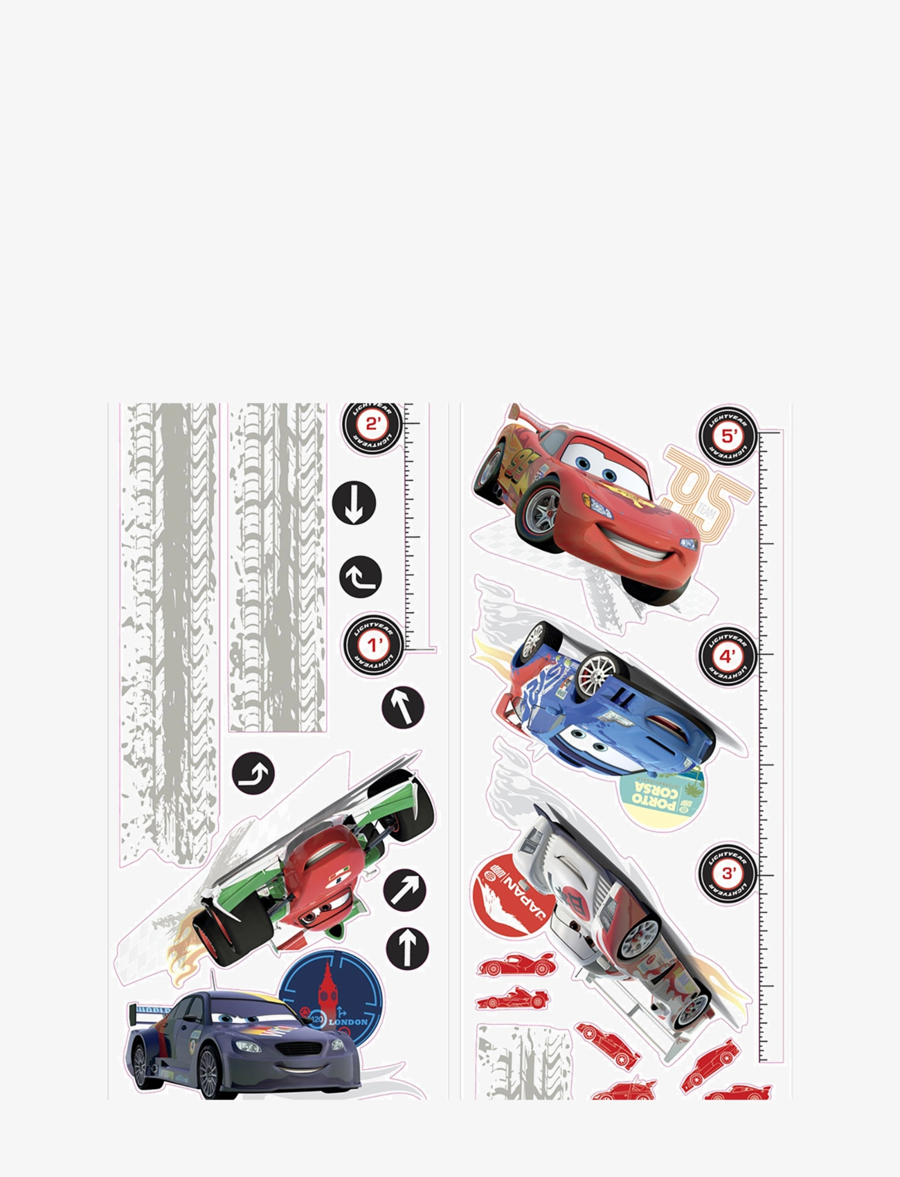 RoomMates - Wallstickers - Cars 2 - Growth Chart - fahrzeuge - multi - 1