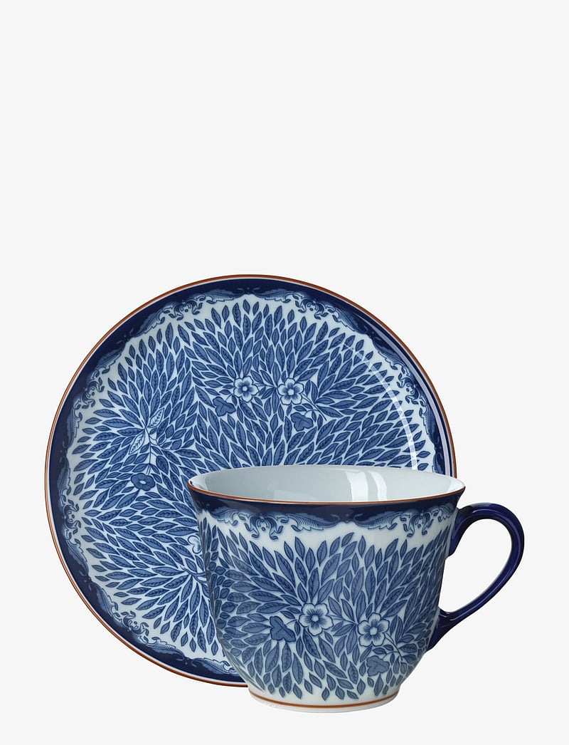 Rörstrand - Ostindia Floris mug 40cl+plate 20cm 2pc - kohvitassid - blue - 1