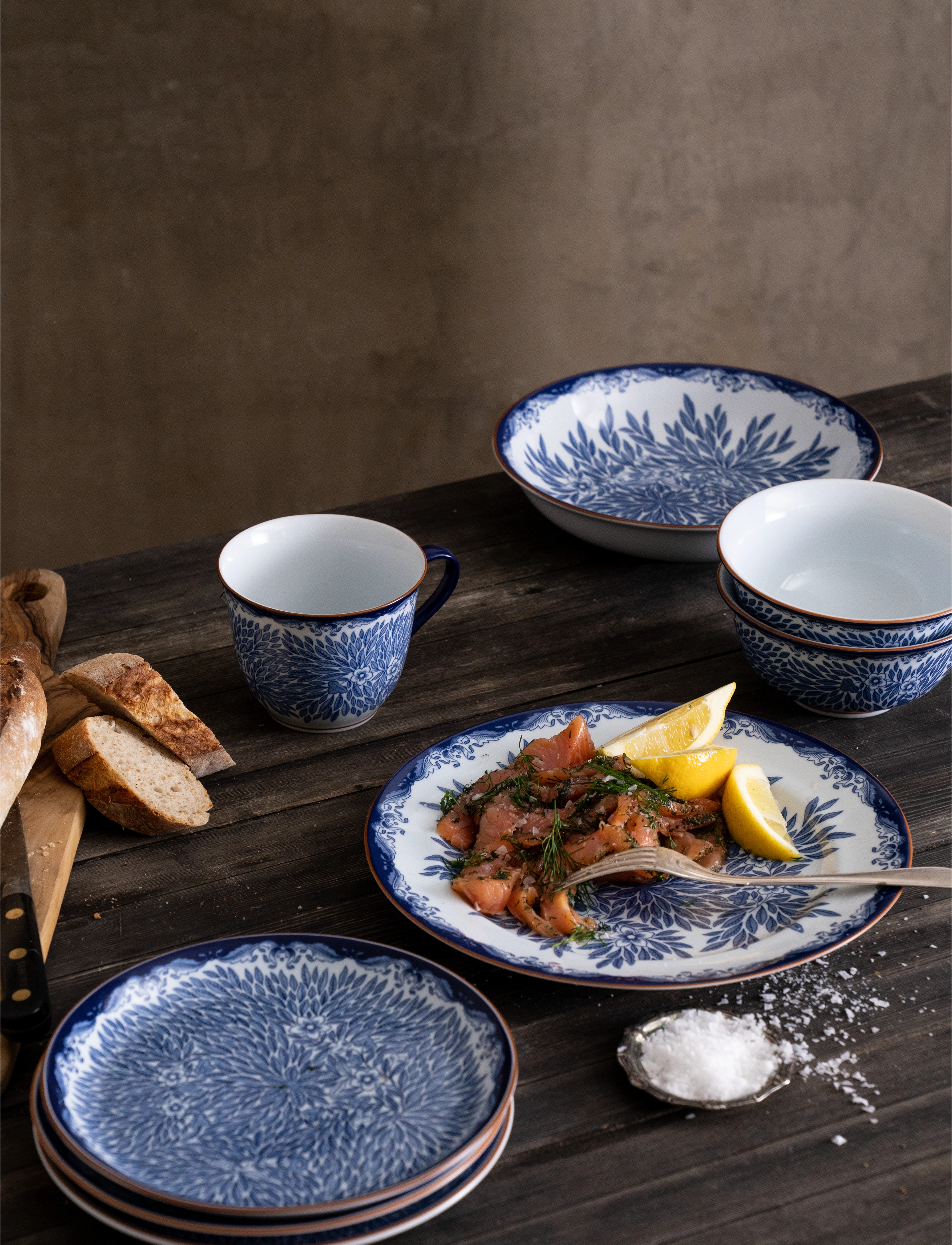 Rörstrand Ostindia Floris Krus 30 Cl 2-Pak, CL, Cups & Mugs, Blau - Coffee Cups, Homeware