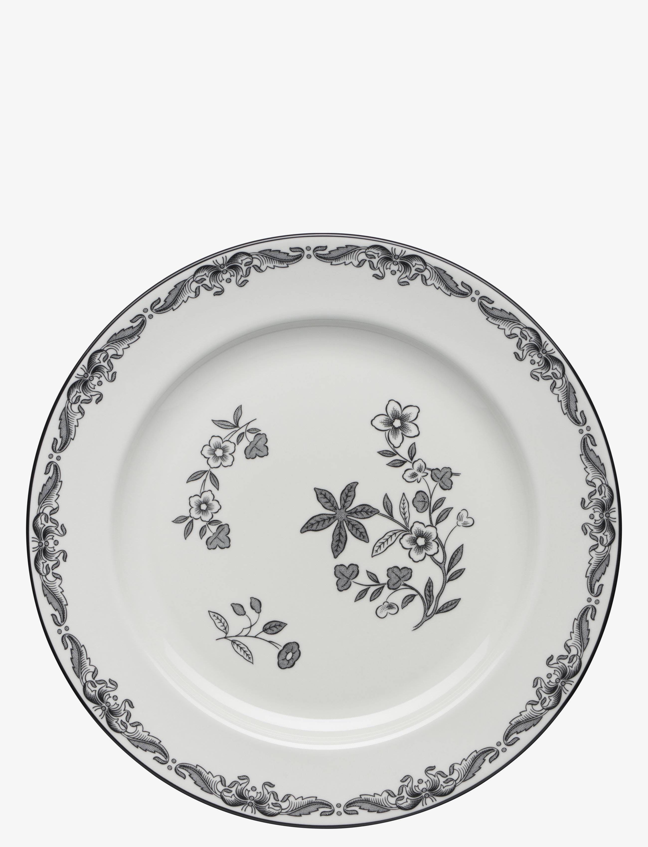 Rörstrand Ostindia Sort Tallerken 27 cm, Ø 27 cm, White, Tallerkener > Små Tallerkener, Unisex