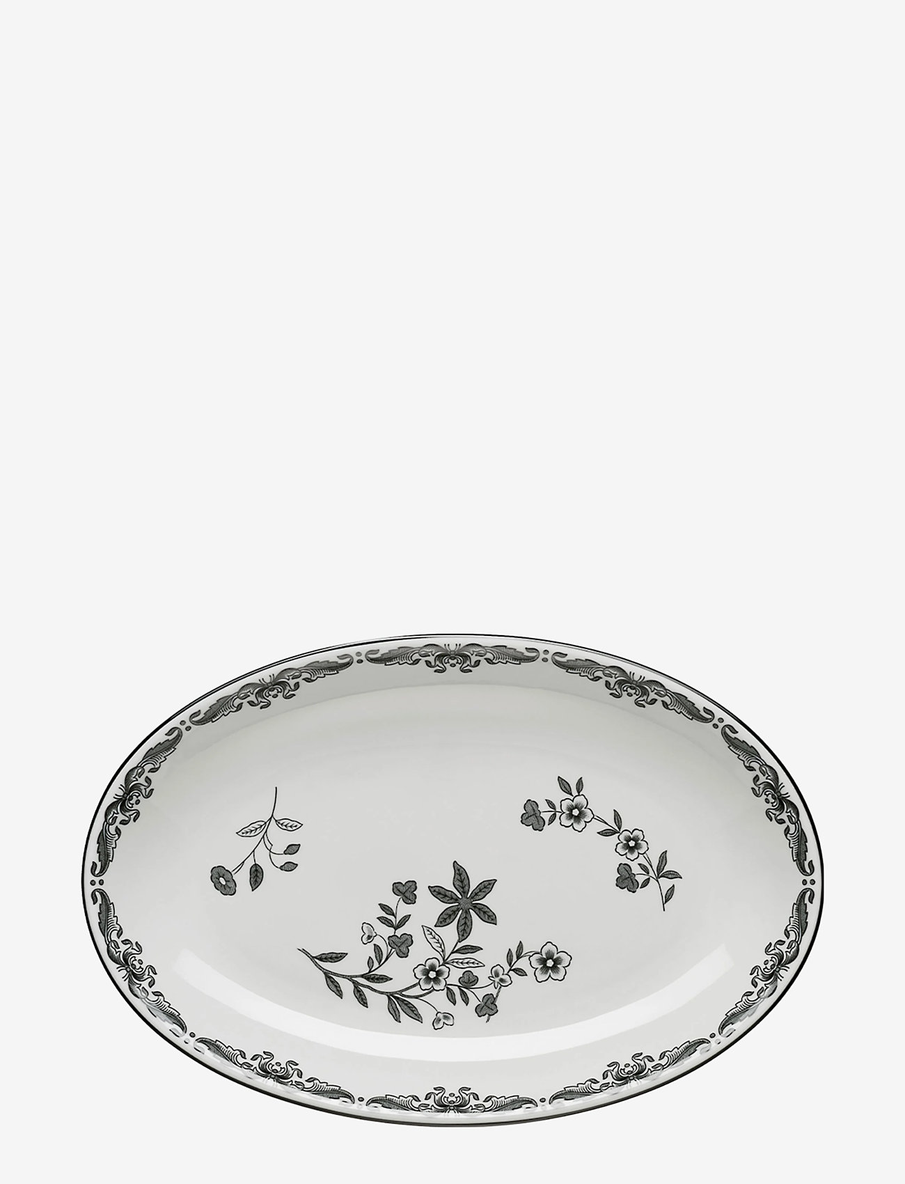 Rörstrand - East India Black Oval serving dish 33x22 cm - serviravimo lėkštės ir dubenėliai - black - 0