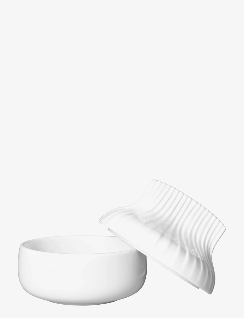 Rörstrand - Pli blanc can with lid 0.35L - sucriers - white - 1