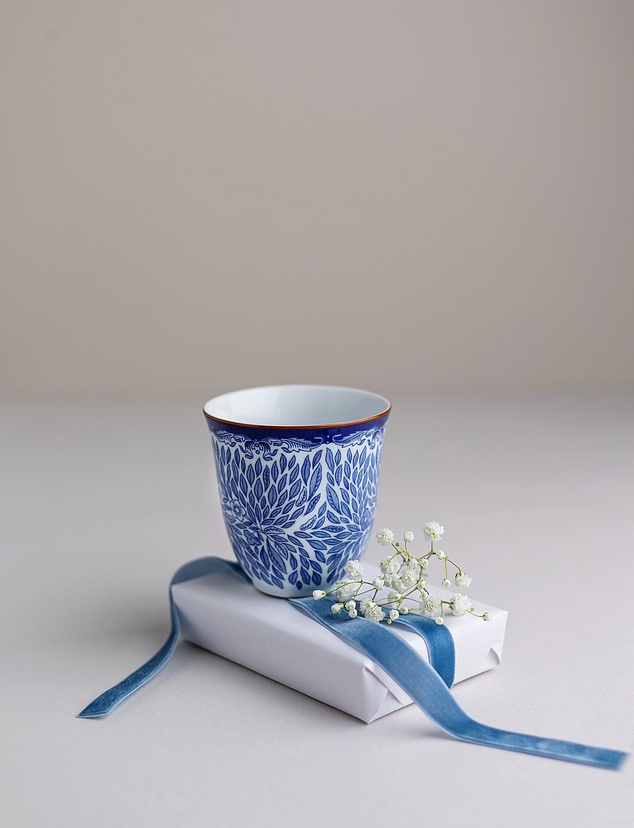 Rörstrand - Ostindia Floris mug wo handle 03L - blue - 1