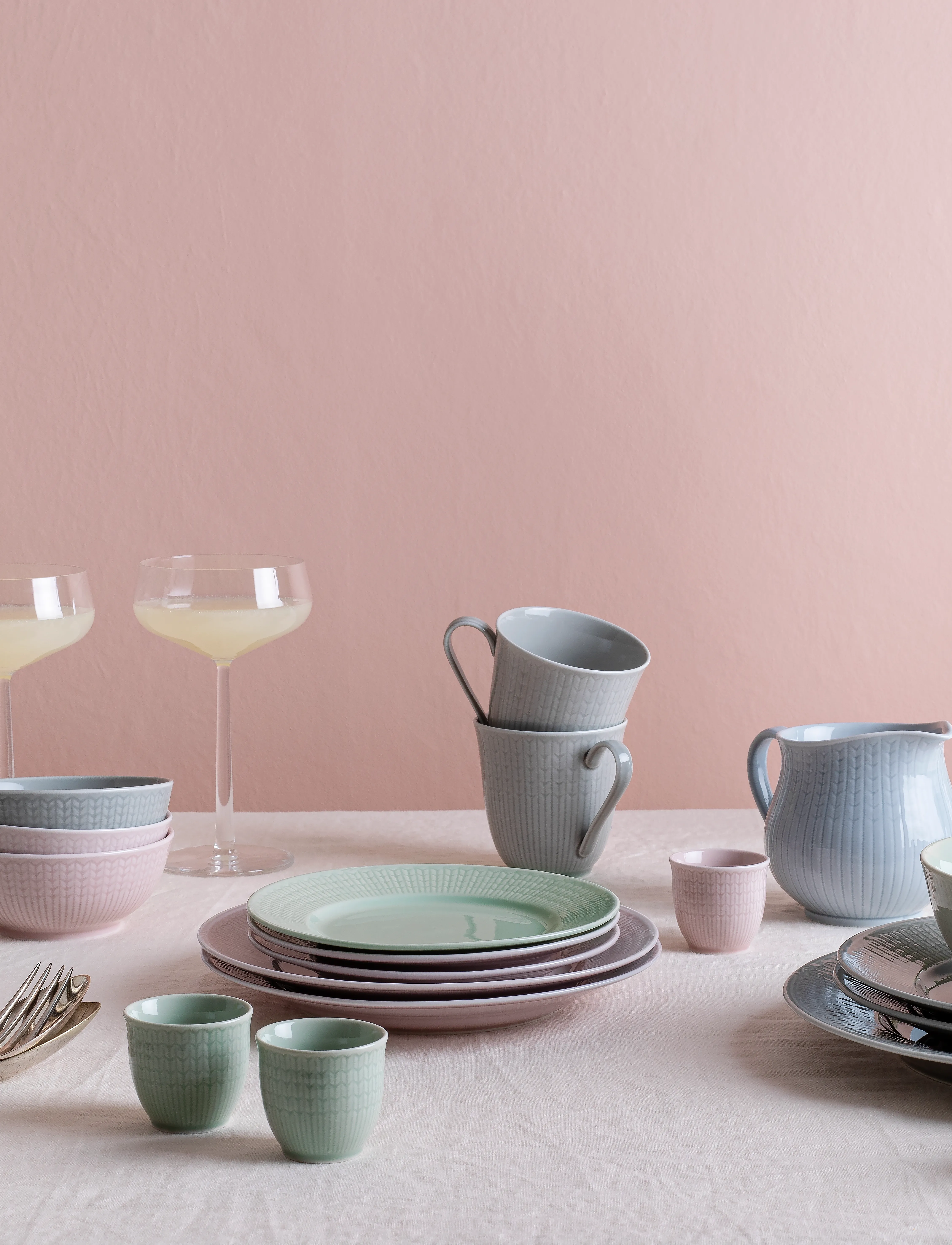 Rörstrand Swgr Egg Cup 4Cl Rose 2Pc, 4 CL, Pink, Skåle > Æggebægre, Unisex