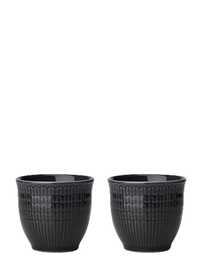 Rörstrand SWGR egg cup 4cl stone 2pc - Æggebægre - MÖRKGRÅ / black