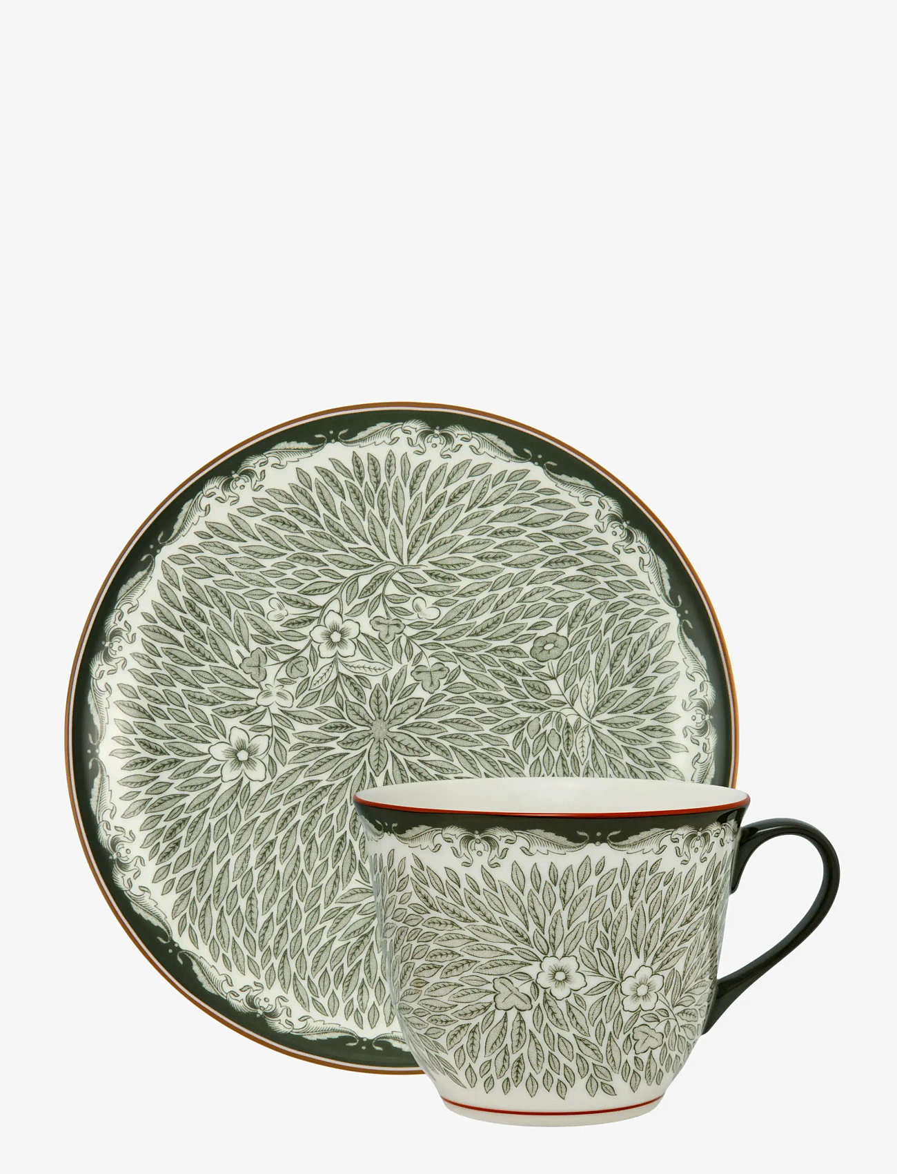Rörstrand - Ostindia Floris mugg 40+tallrik 20 GREEN 2pc - service & startsæt - green - 0