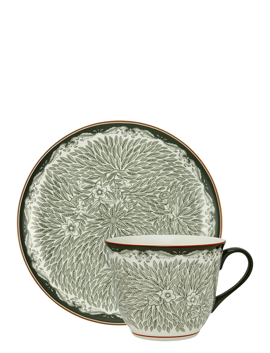 Rörstrand - Ostindia Floris mugg 40+tallrik 20 GREEN 2pc - indų rinkiniai - green - 0