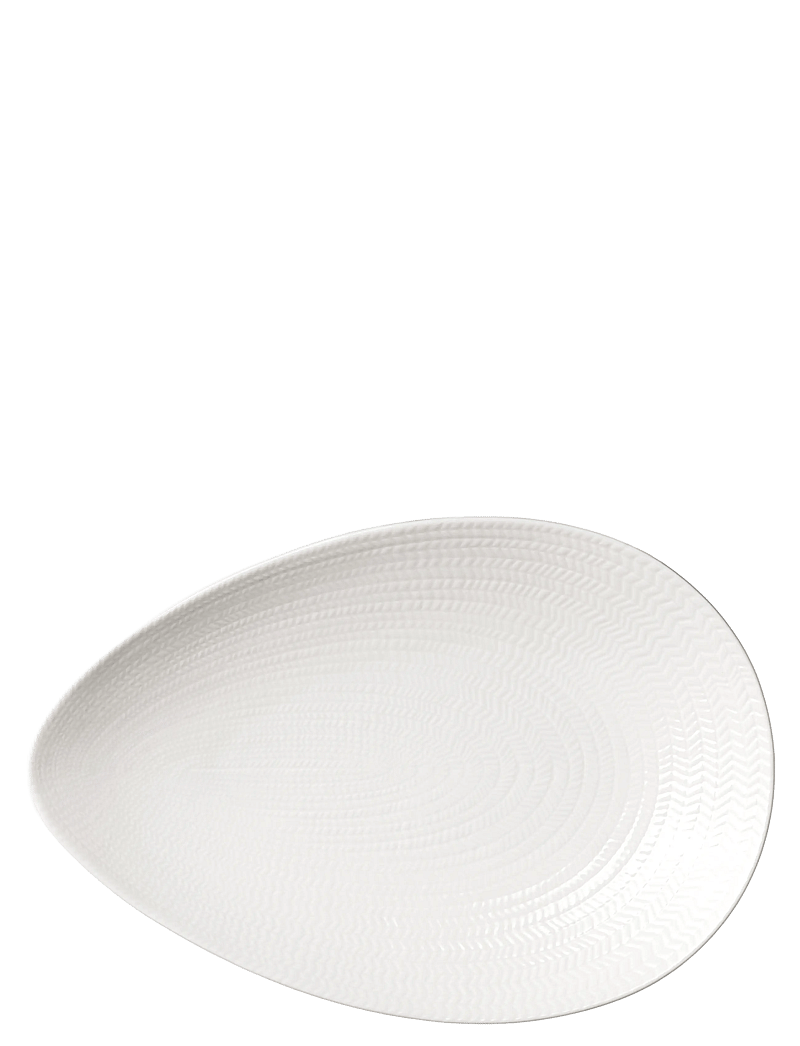 Rörstrand - Blå eld serving platter 24x35cm white - vaagnad ja roogade serveerimisalused - white - 0