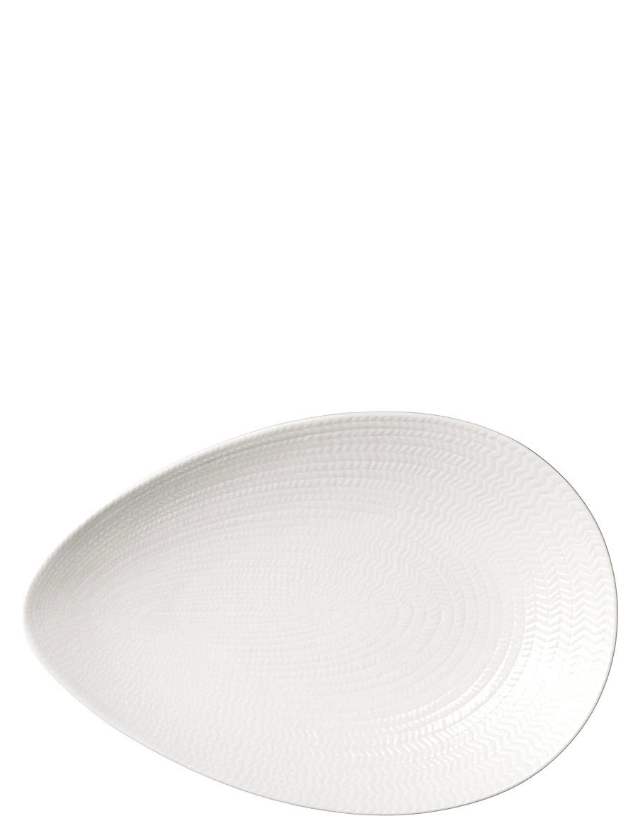 Rörstrand - Blå eld serving platter 24x35cm white - vaagnad ja roogade serveerimisalused - white - 0
