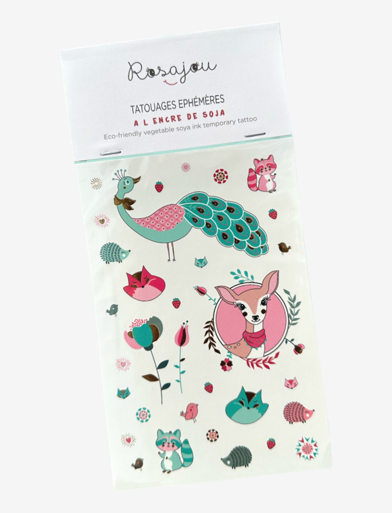 ROSAJOU - Temporary Tattoos (vegetable soya ink) - floral - 0