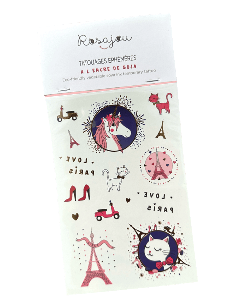 ROSAJOU - Temporary Tattoos (vegetable soya ink) - paris - 0