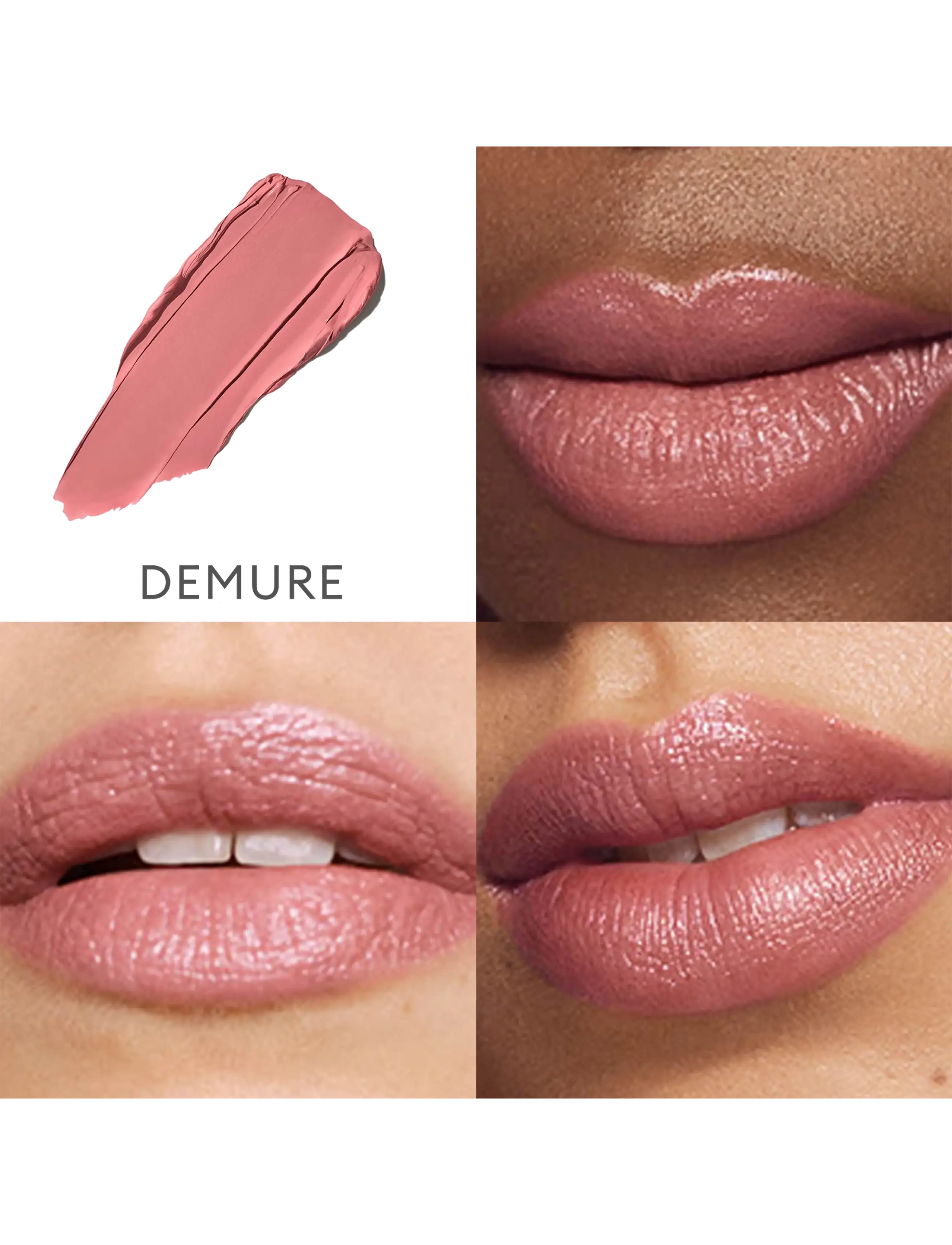 Rose Inc - Satin Lip Color Rich Refillable Lipstick - bliv klar til date night - demure - 2