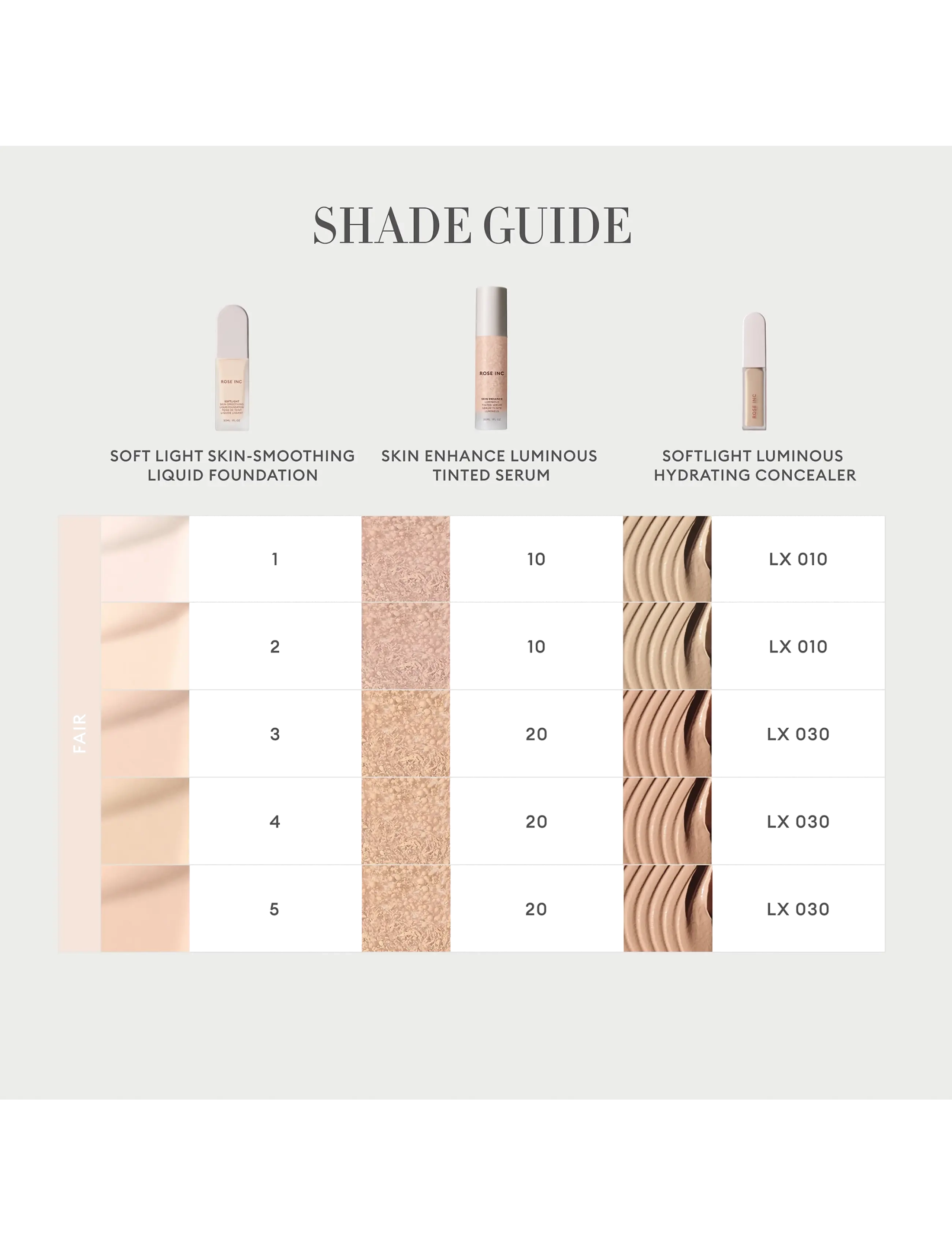 Rose Inc - Softlight Skin-Smoothing Liquid Foundation - smink - fair cool - 5