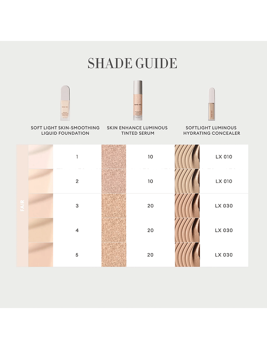 Rose Inc - Softlight Skin-Smoothing Liquid Foundation - smink - fair cool - 5