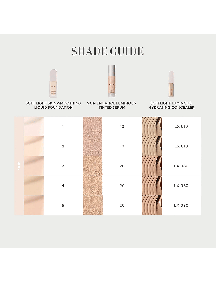 Rose Inc - Softlight Skin-Smoothing Liquid Foundation - smink - light warm - 5