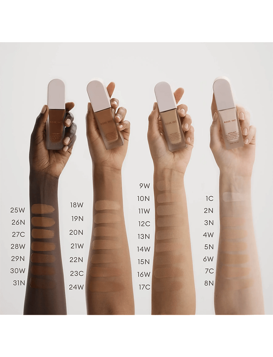 Rose Inc - Softlight Skin-Smoothing Liquid Foundation - smink - light medium warm - 1