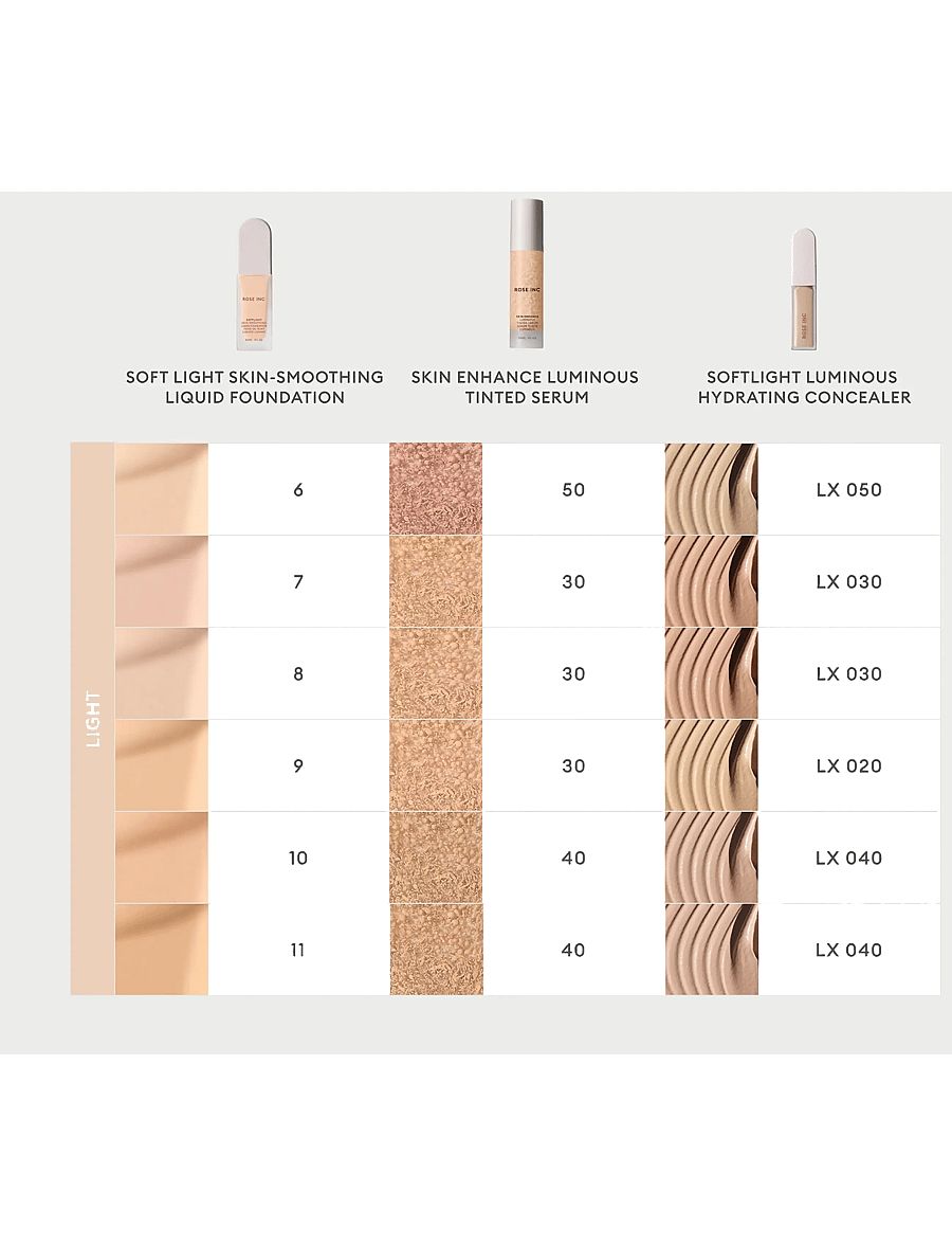Rose Inc - Softlight Skin-Smoothing Liquid Foundation - smink - light medium warm - 5