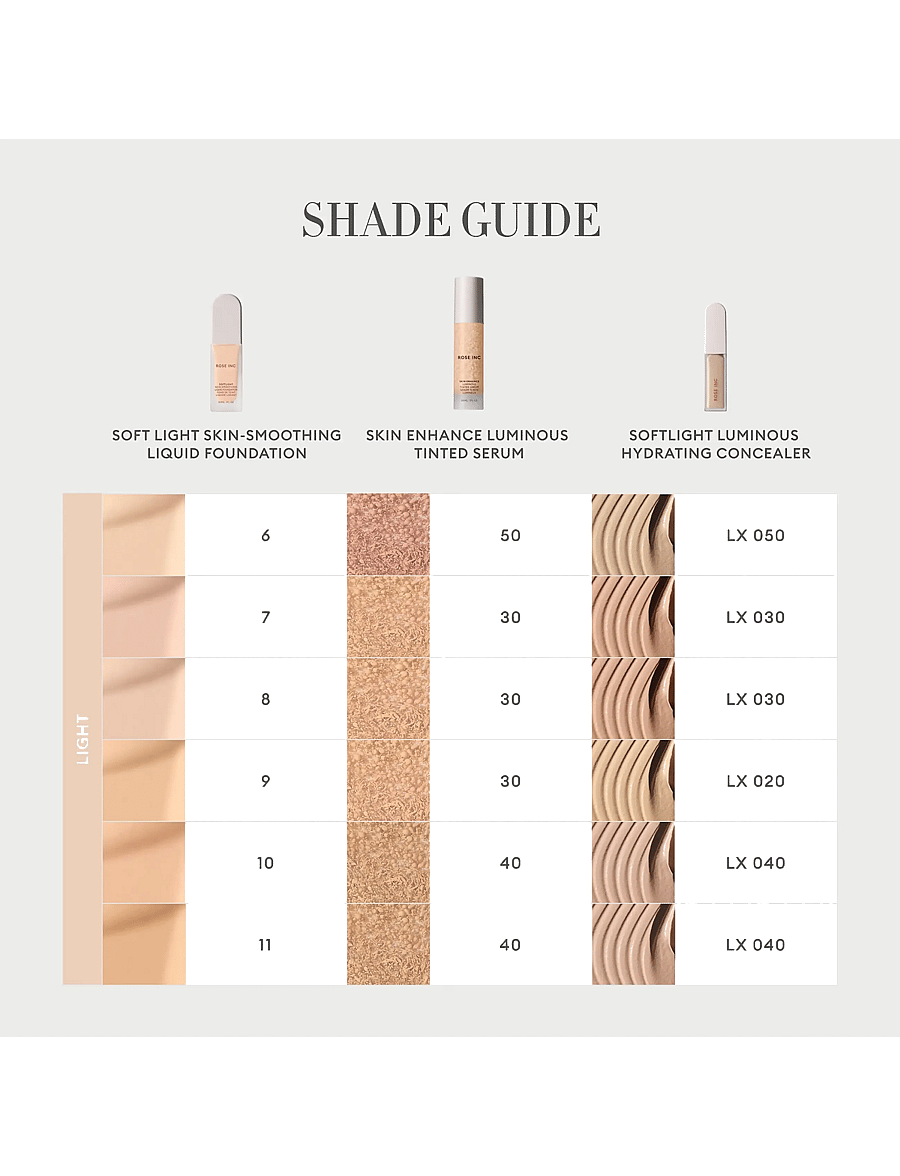 Rose Inc - Softlight Skin-Smoothing Liquid Foundation - smink - medium warm - 5