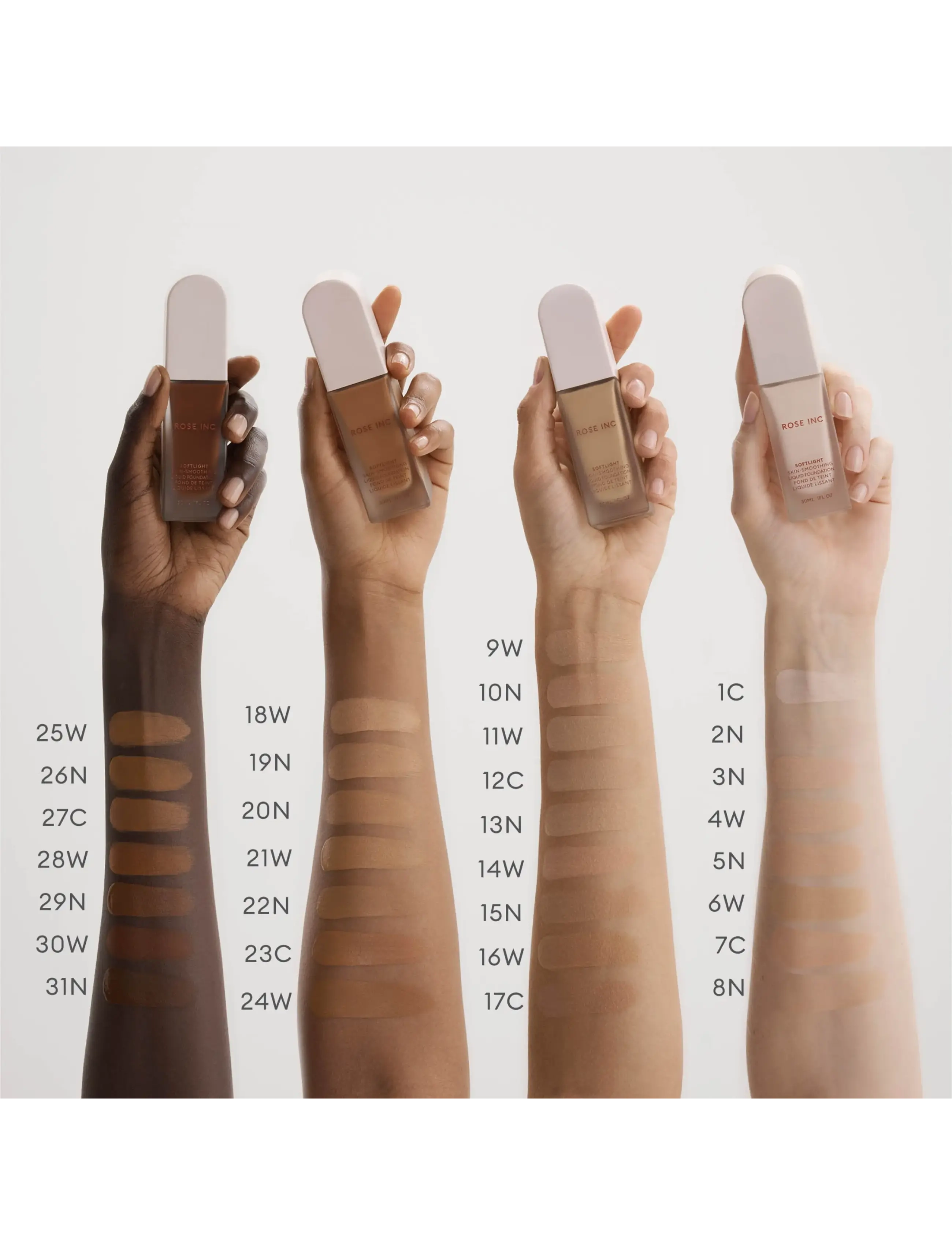 Rose Inc - Softlight Skin-Smoothing Liquid Foundation - smink - medium neutral - 1