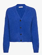 KNITTED VEST SCREEN CASTING - BLUE