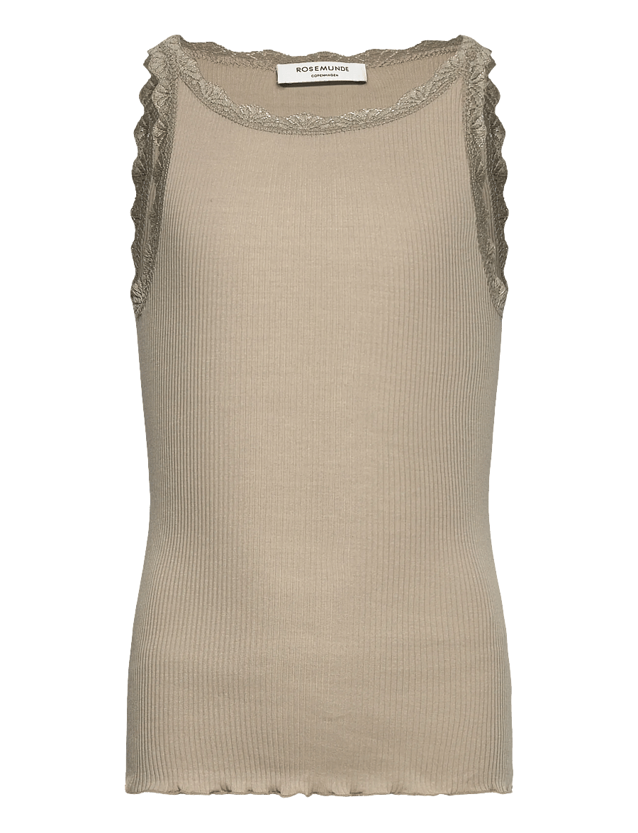 Rosemunde Kids - RKBalta Modal SL Lace Top - tanktops - abbey stone - 0