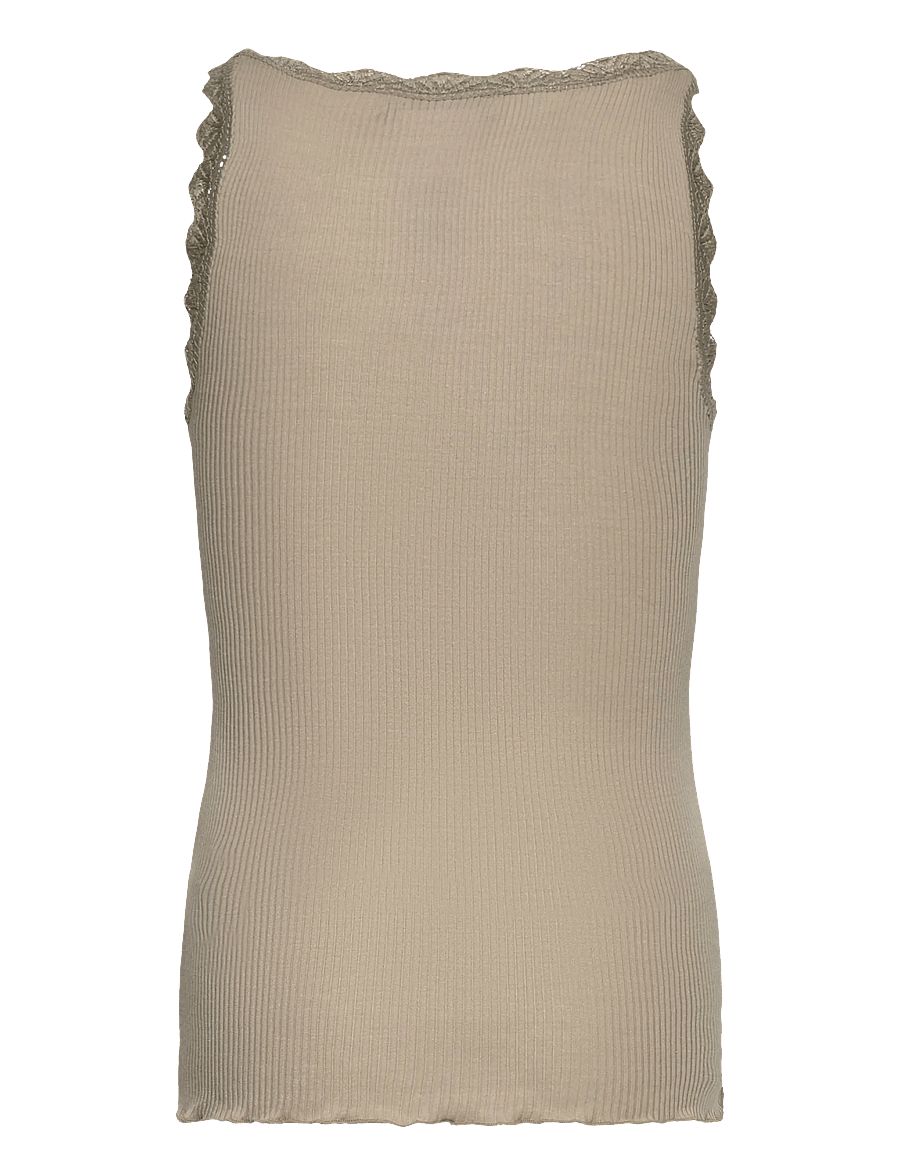Rosemunde Kids - RKBalta Modal SL Lace Top - tanktops - abbey stone - 1