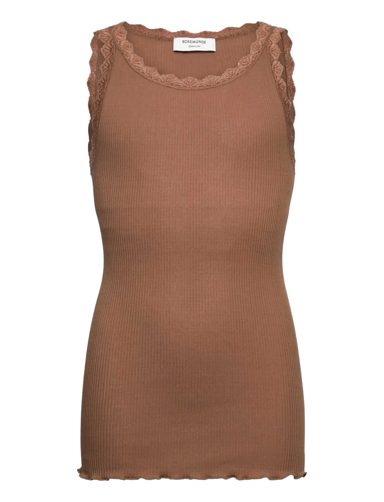 Rosemunde Kids Rkbalta Modal Sl Lace Top, 140, T-shirts, Braun - Sleeveless, Kinder