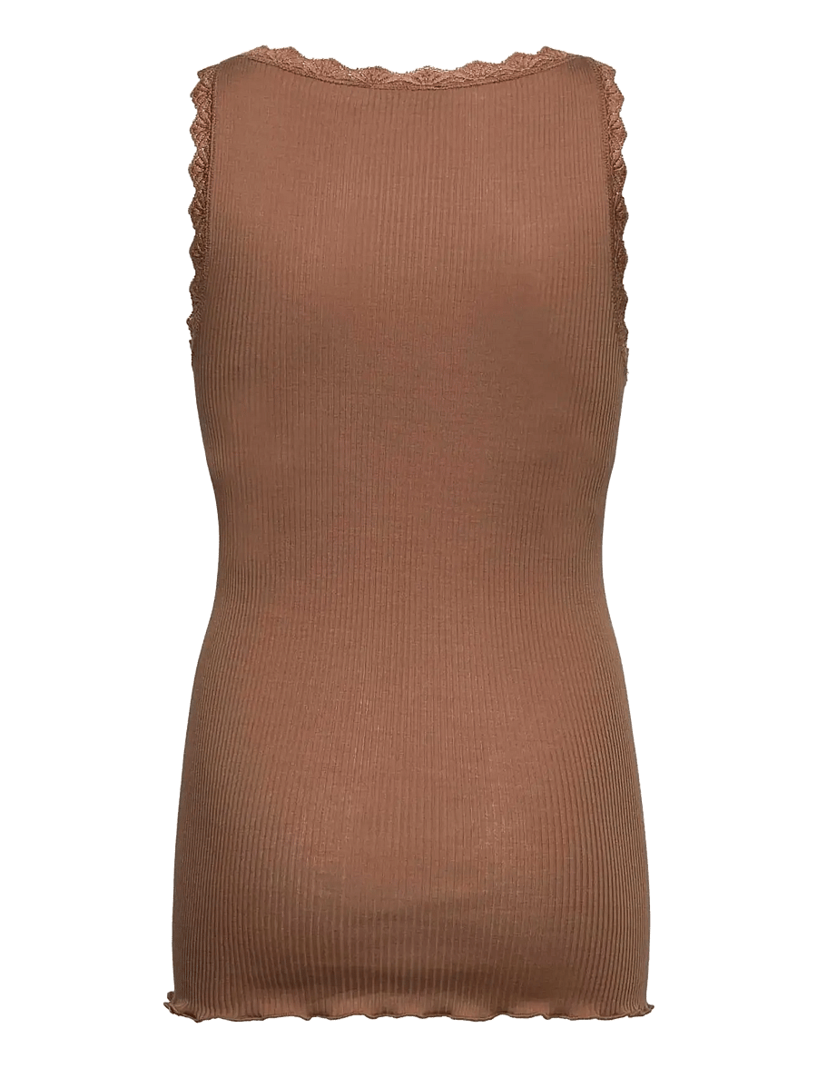 Rosemunde Kids - RKBalta Modal SL Lace Top - tanktops - coca mocha - 1