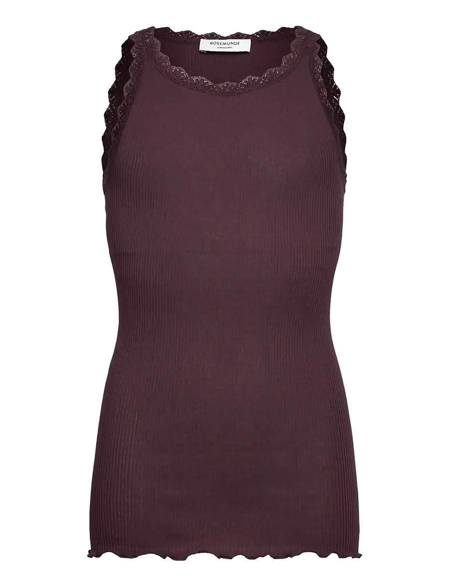 Rosemunde Kids - RKBalta Modal SL Lace Top - tanktops - ganache - 1