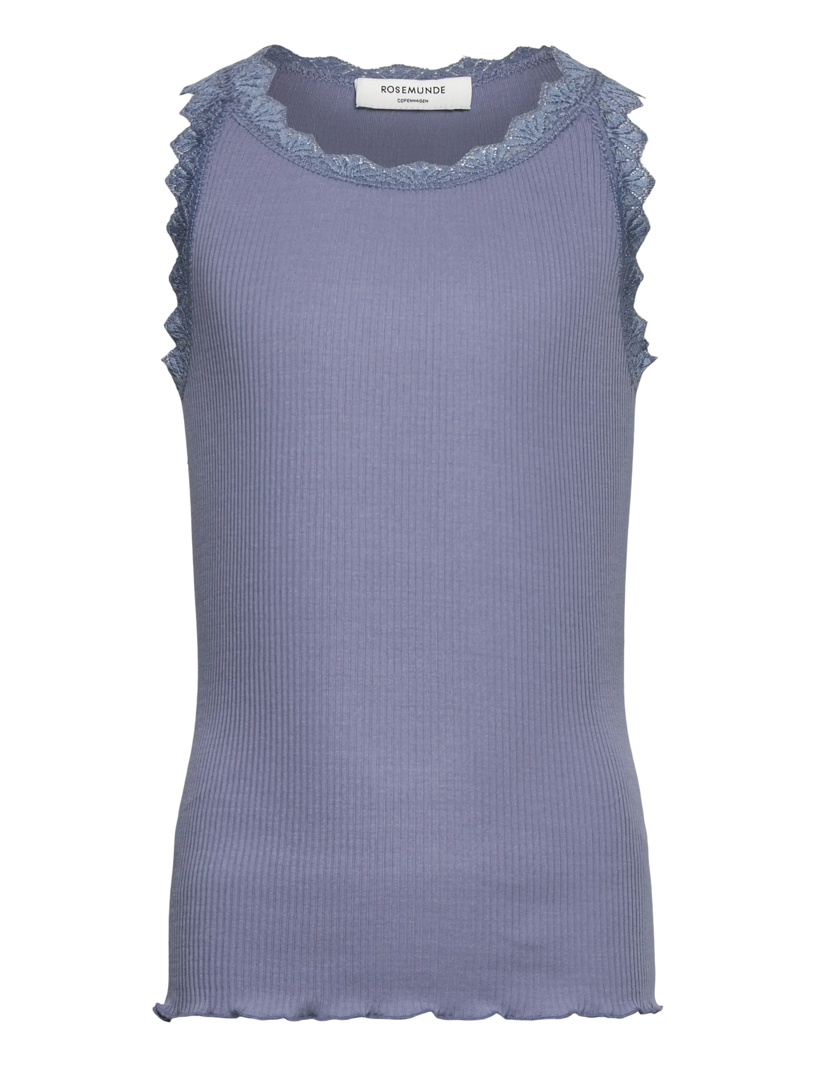 Rosemunde Kids Rkbalta Modal Sl Lace Top, 176, T-shirts, Blau - Sleeveless, Kinder