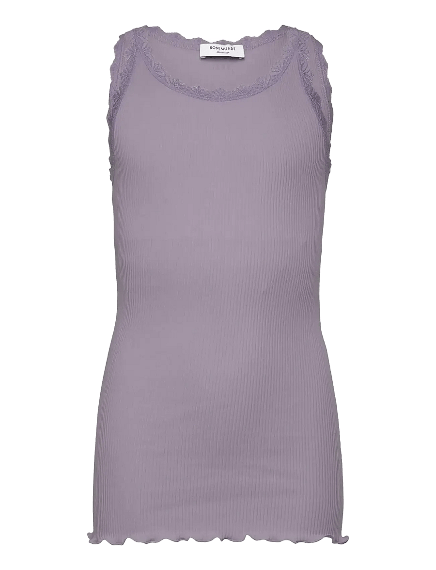 Rosemunde Kids - RKBalta Modal SL Lace Top - tank top - lavender grey - 0