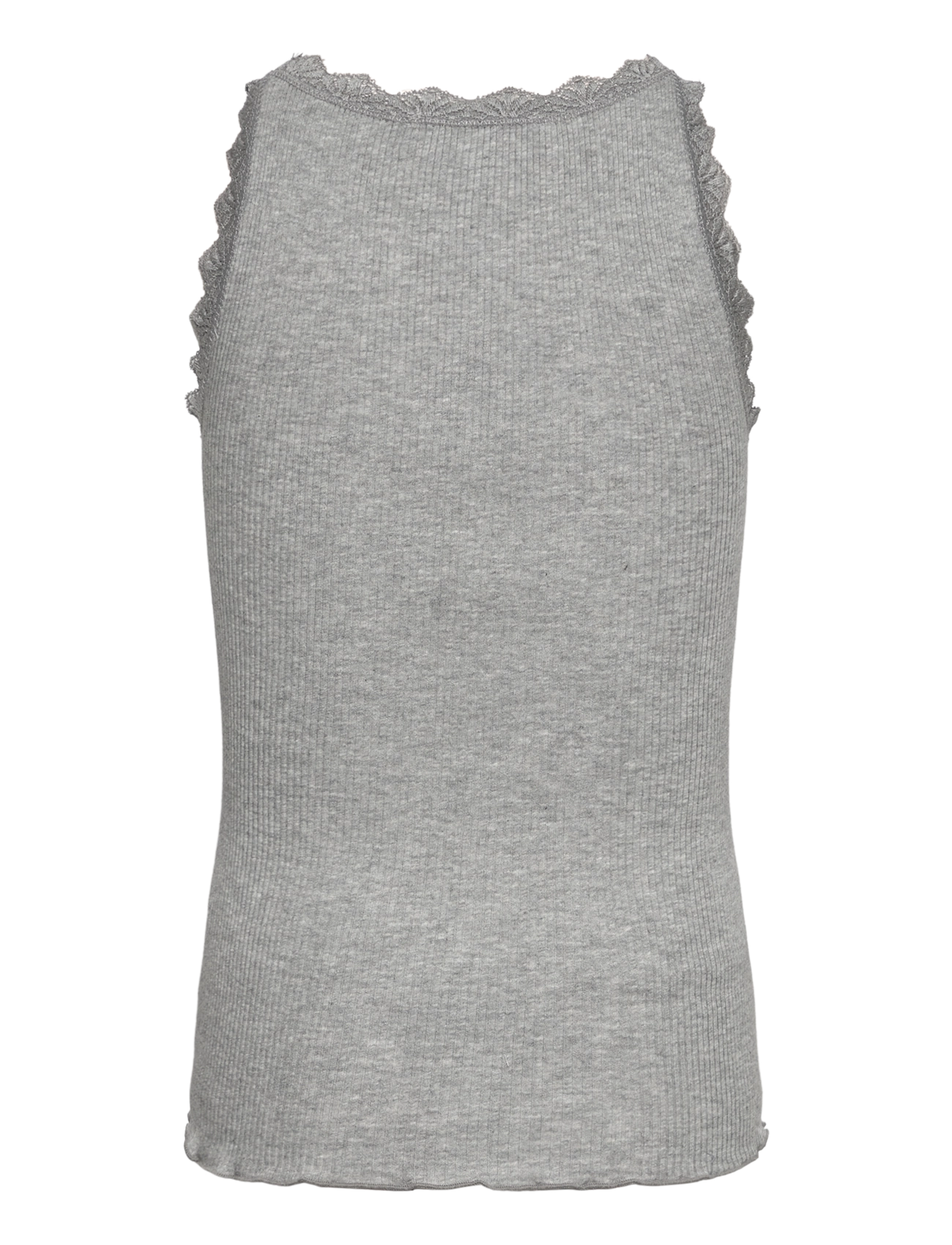 Rosemunde Kids - RKBalta Modal SL Lace Top - Ærmeløs undertrøje - light grey melange - 1