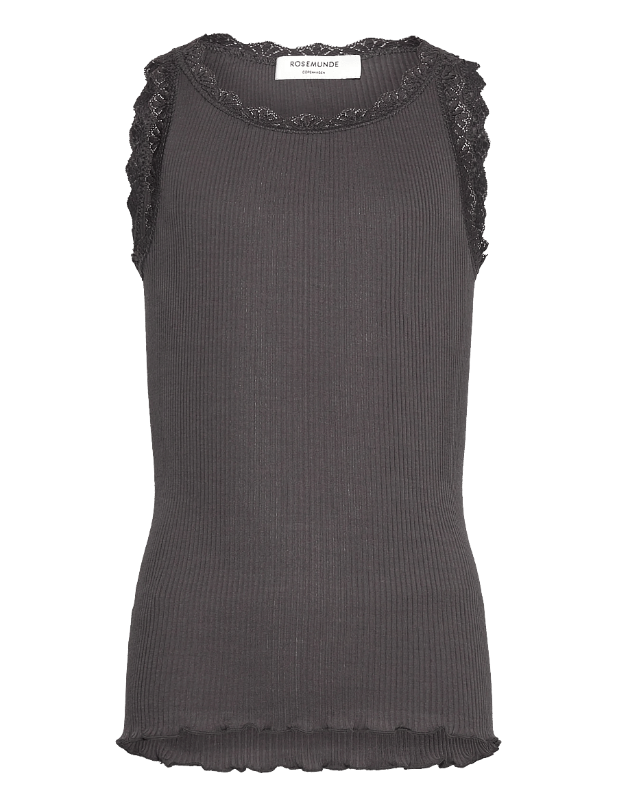 Rosemunde Kids - RKBalta Modal SL Lace Top - tanktops - magnet - 0