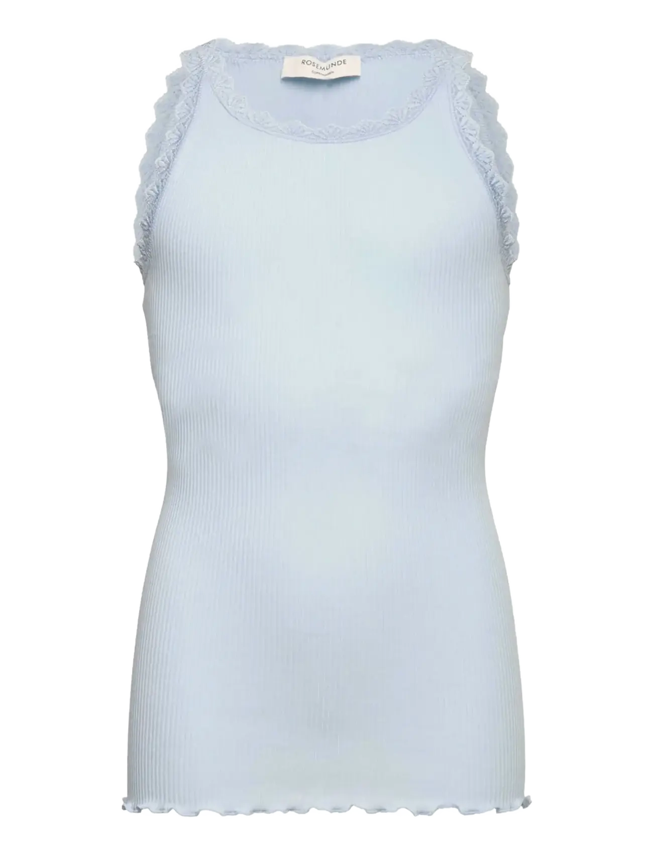 Rosemunde Kids Rkbalta Modal Sl Lace Top, 152, T-shirts, Blau - Sleeveless, Kinder