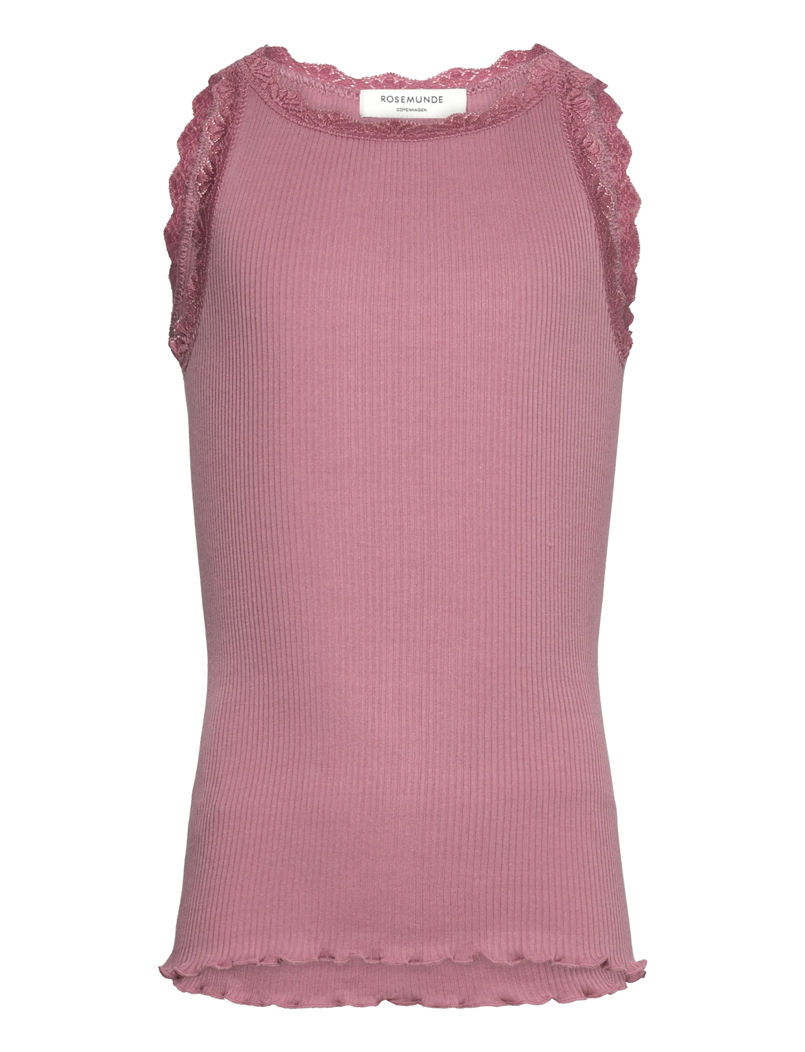 Rosemunde Kids Rkbalta Modal Sl Lace Top, 176, T-shirts, Rosa - Sleeveless, Kinder