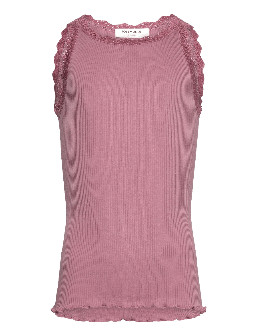 Rosemunde Kids - RKBalta Modal SL Lace Top - tanktops - nostalgia rose - 0