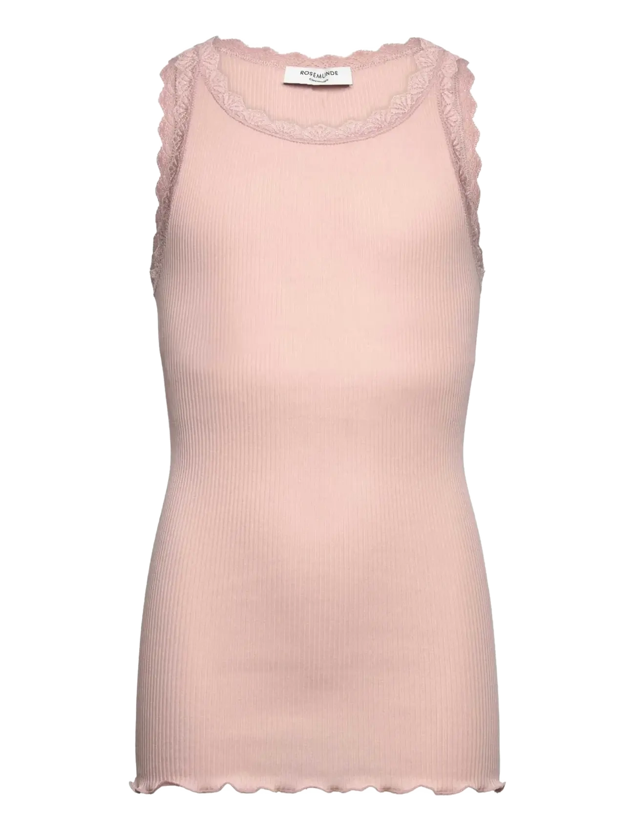 Rosemunde Kids Rkbalta Modal Sl Lace Top, 128, T-shirts, Rosa - Sleeveless, Kinder