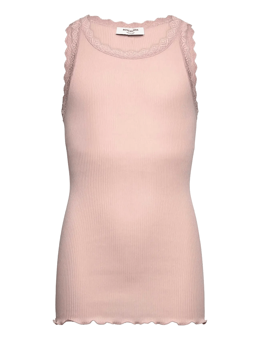 Rosemunde Kids - RKBalta Modal SL Lace Top - tank tops - rose smoke - 0