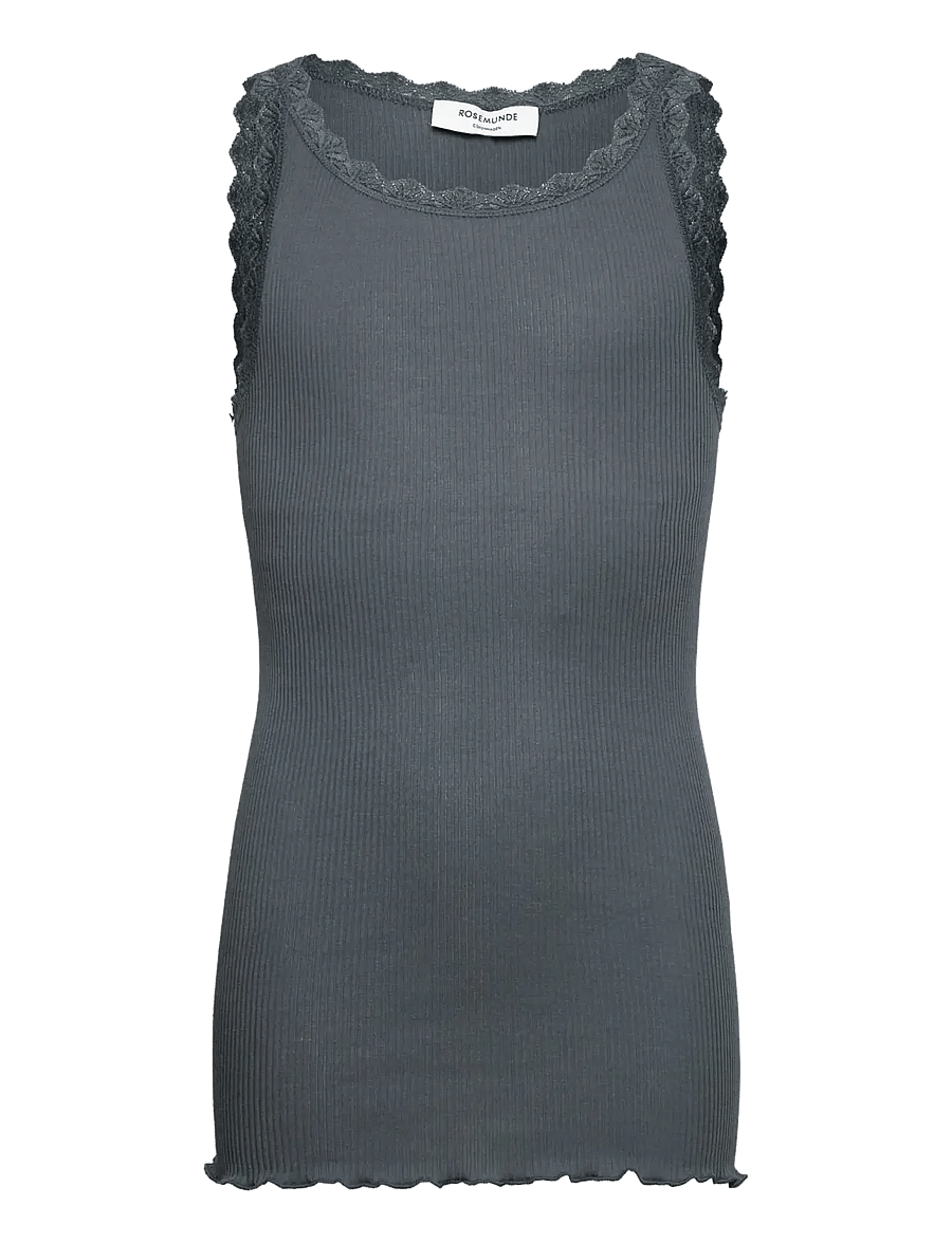 Rosemunde Kids - RKBalta Modal SL Lace Top - tank top - stormy weather - 0