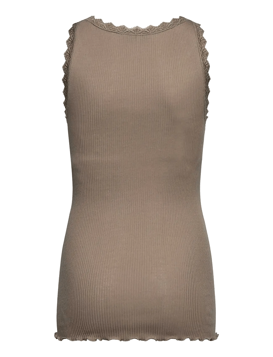 Rosemunde Kids - RKBalta Modal SL Lace Top - tanktops - walnut - 2